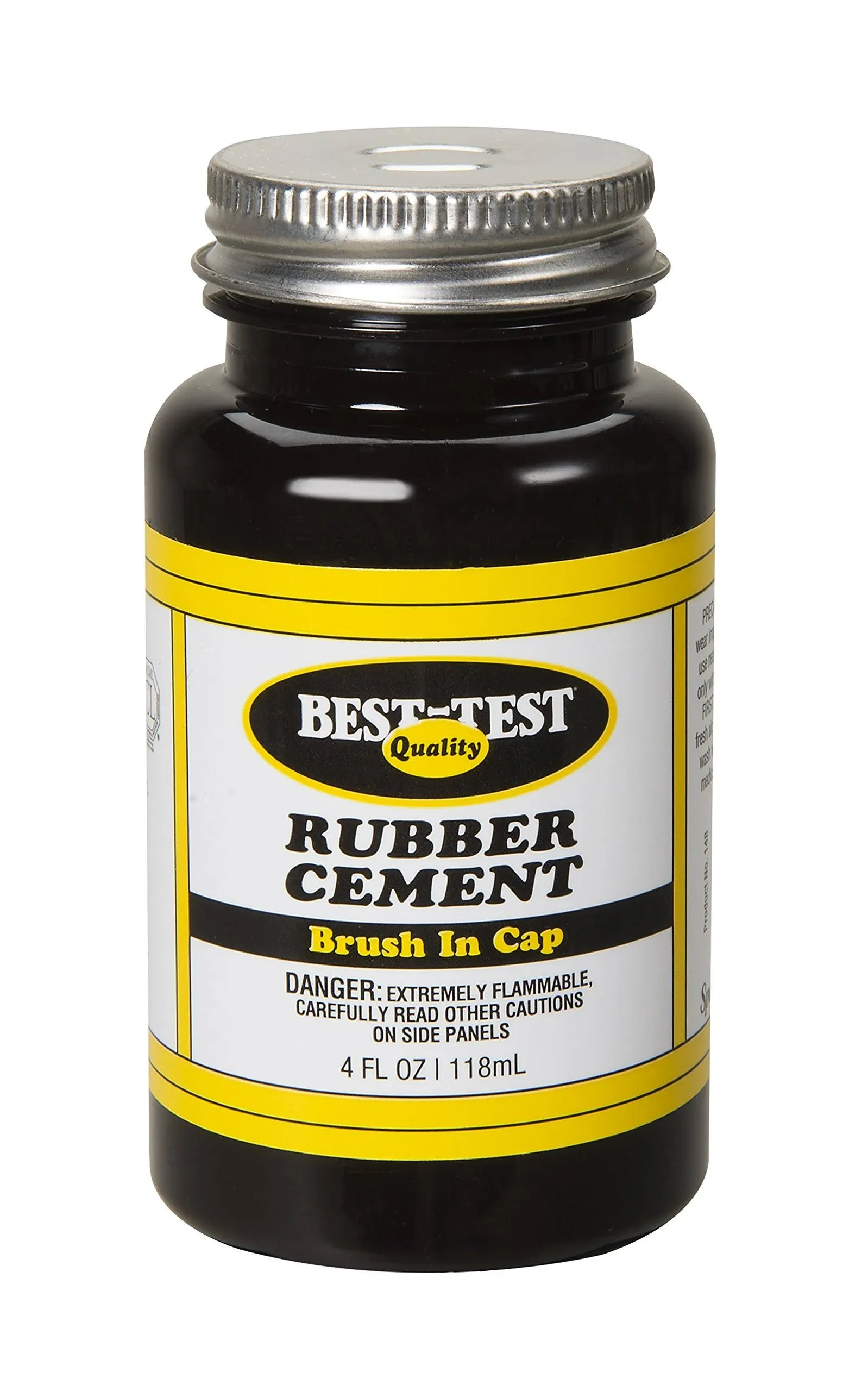 Best-Test Rubber Cement Brush-In-Cap 4oz