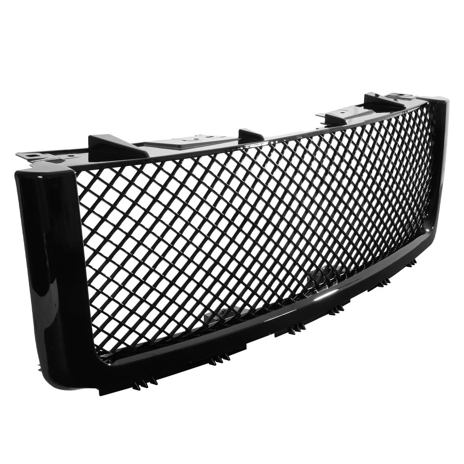 Spec D Tuning Gloss Black Mesh Main Grille for 2007-2013 GMC Sierra 1500