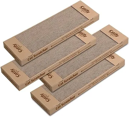 Best Pet Supplies, Catify Cat Scratcher Pad with Catnip Narrow 4 Pack