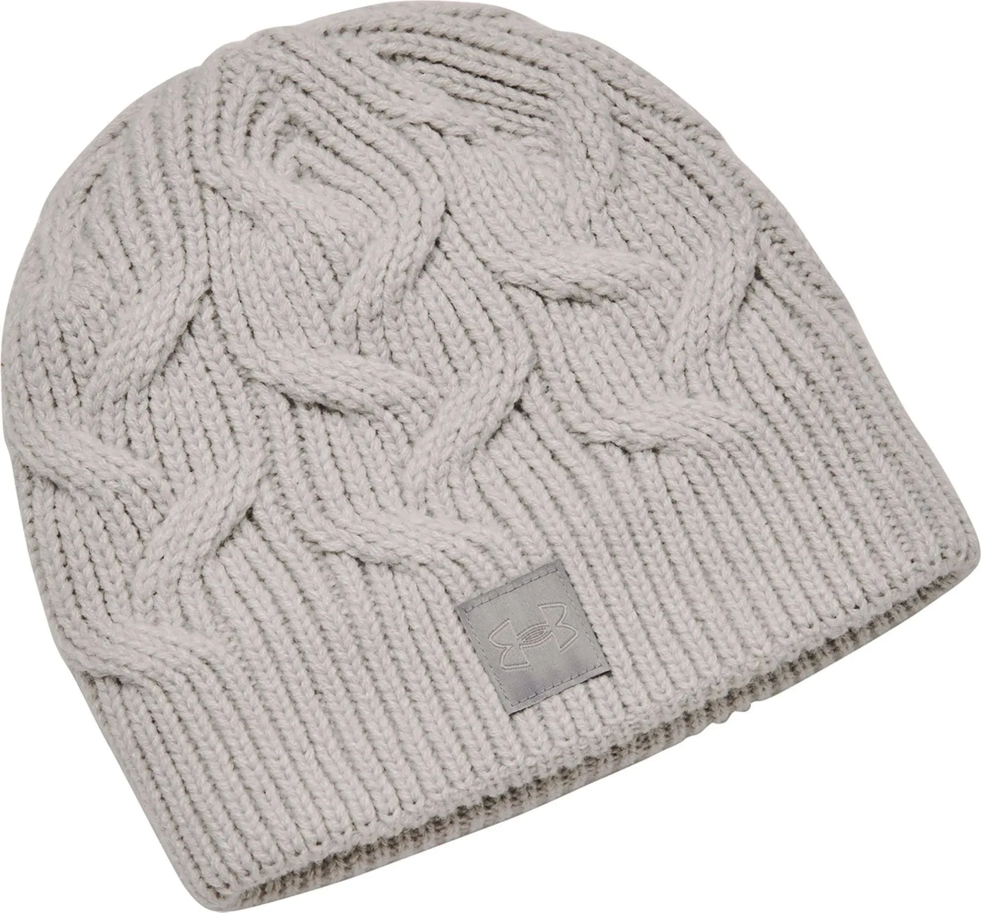 Under Armour Women&#039;s Halftime Cable Knit Beanie Ghost Gray 1373099-592