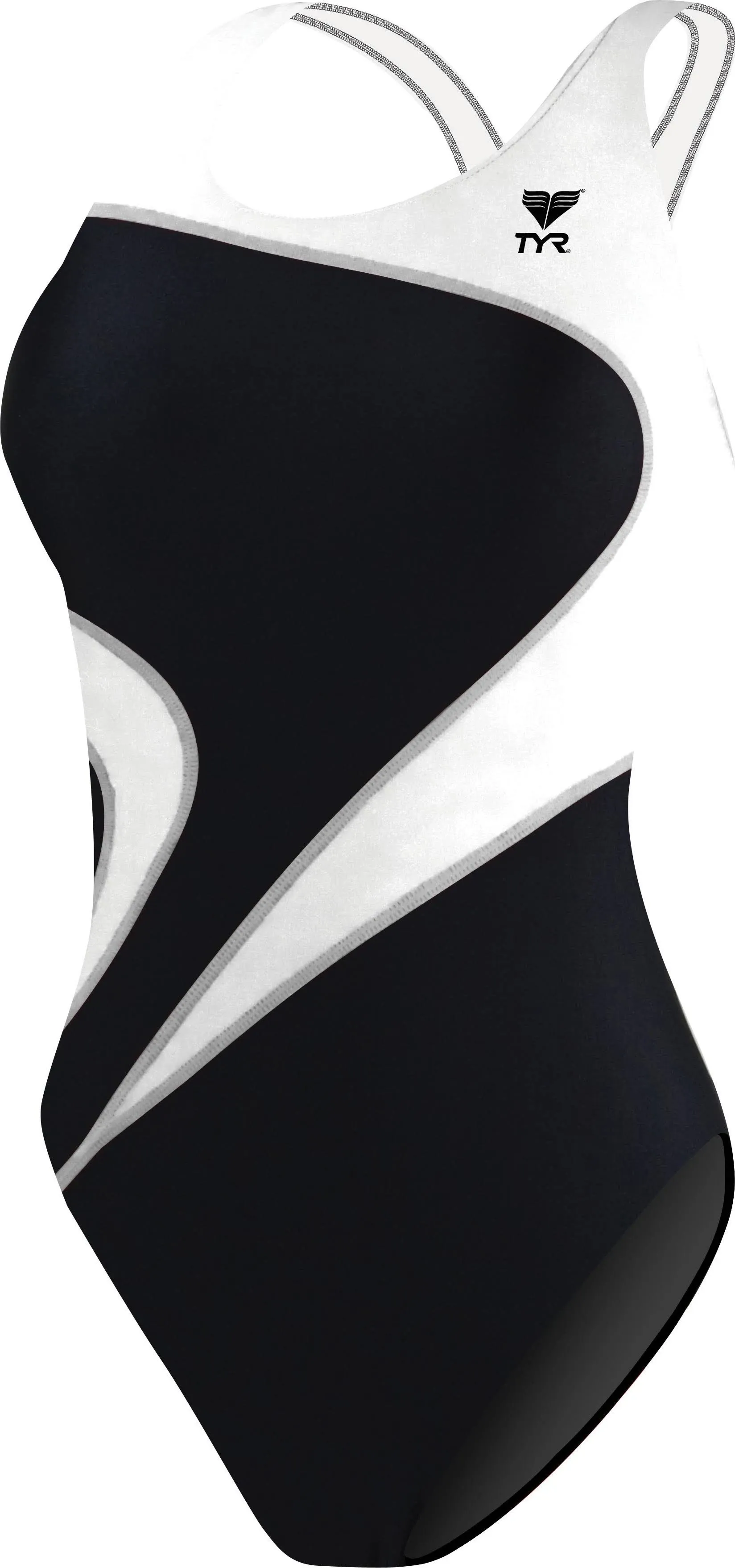 TYR Malit1a Women's Alliance T-Splice Maxfit Swimsuit - Black/White, 40