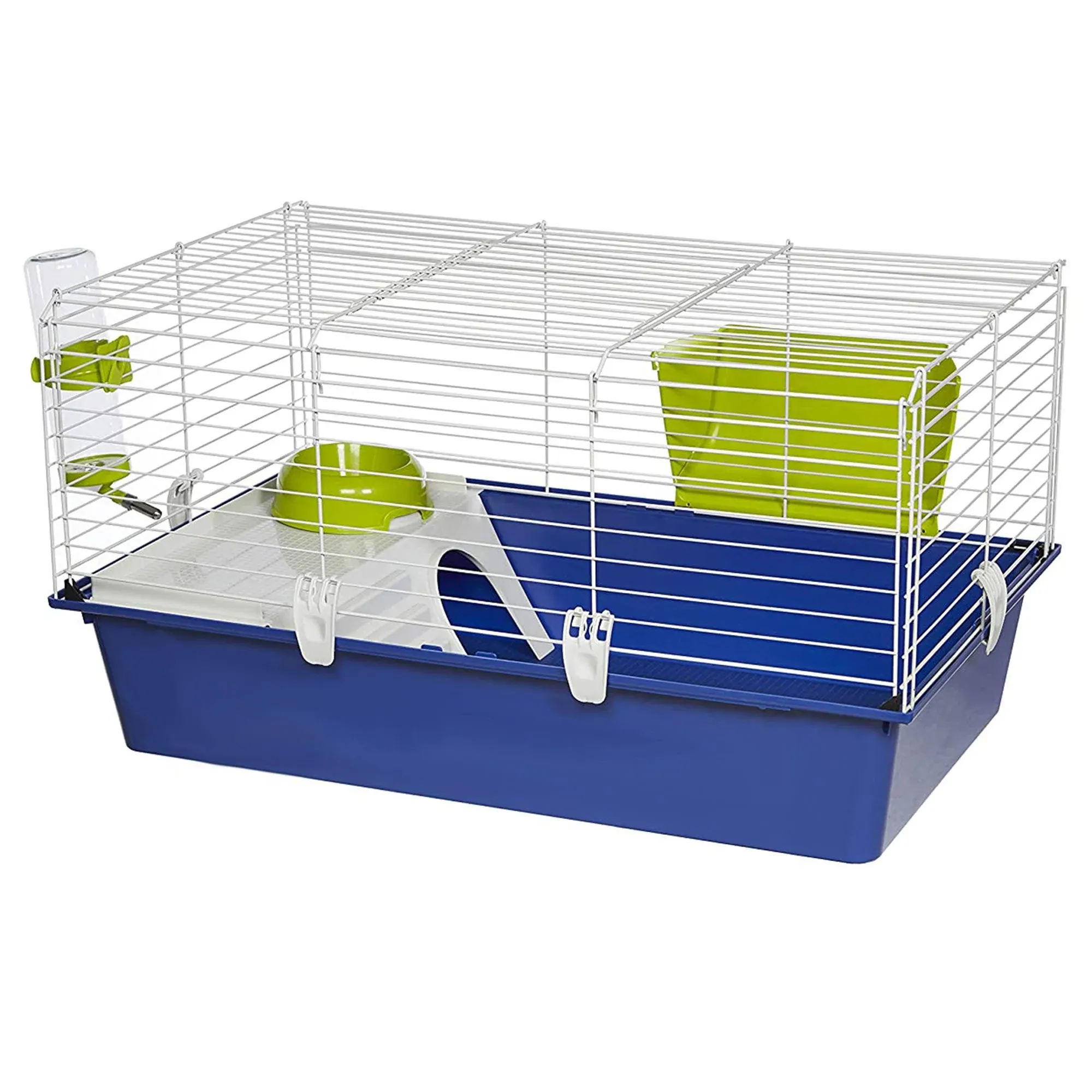 MidWest Homes for Pets Critterville Cleo Guinea Pig Cage | Includes All Accessories, Blue, Large (171CL)