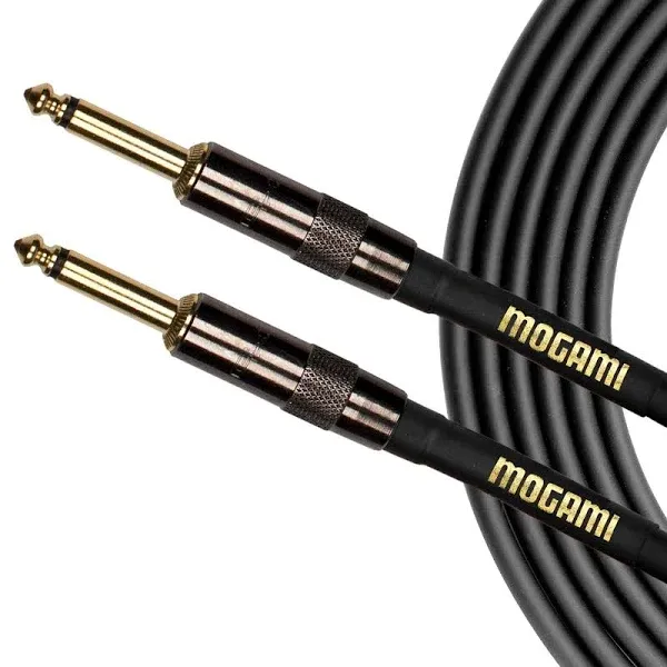 Mogami Gold SPEAKER-20 Amplifier-to-Cabinet Speaker Cable, 1/4" TS Male Plugs, Gold Contacts, Straight Connectors, 20 Foot