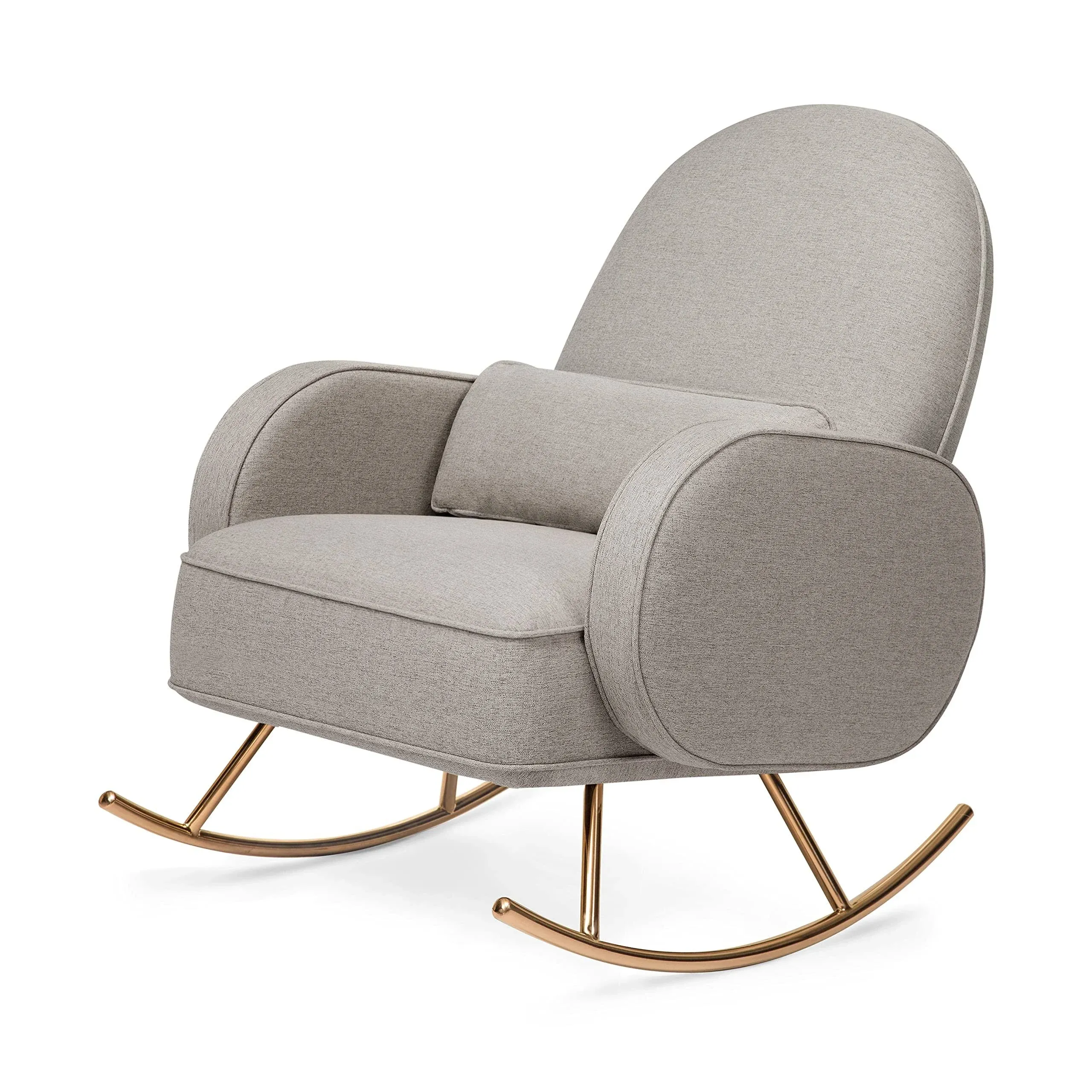 Namesake Compass Upholstered Modern Fabric Rocker in Cream - Midcentury - Rocking Chairs - by Homesquare | Houzz