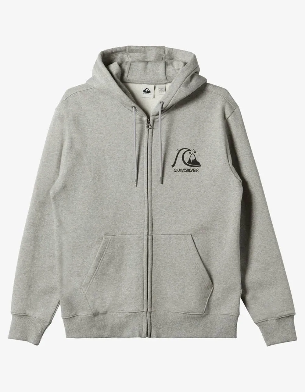 Quiksilver Original Zip-Up Hoodie - Heather Gray - Small