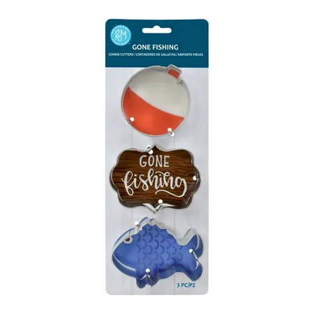 R&M International Gone Fishing 3 Piece Cookie Cutter Set