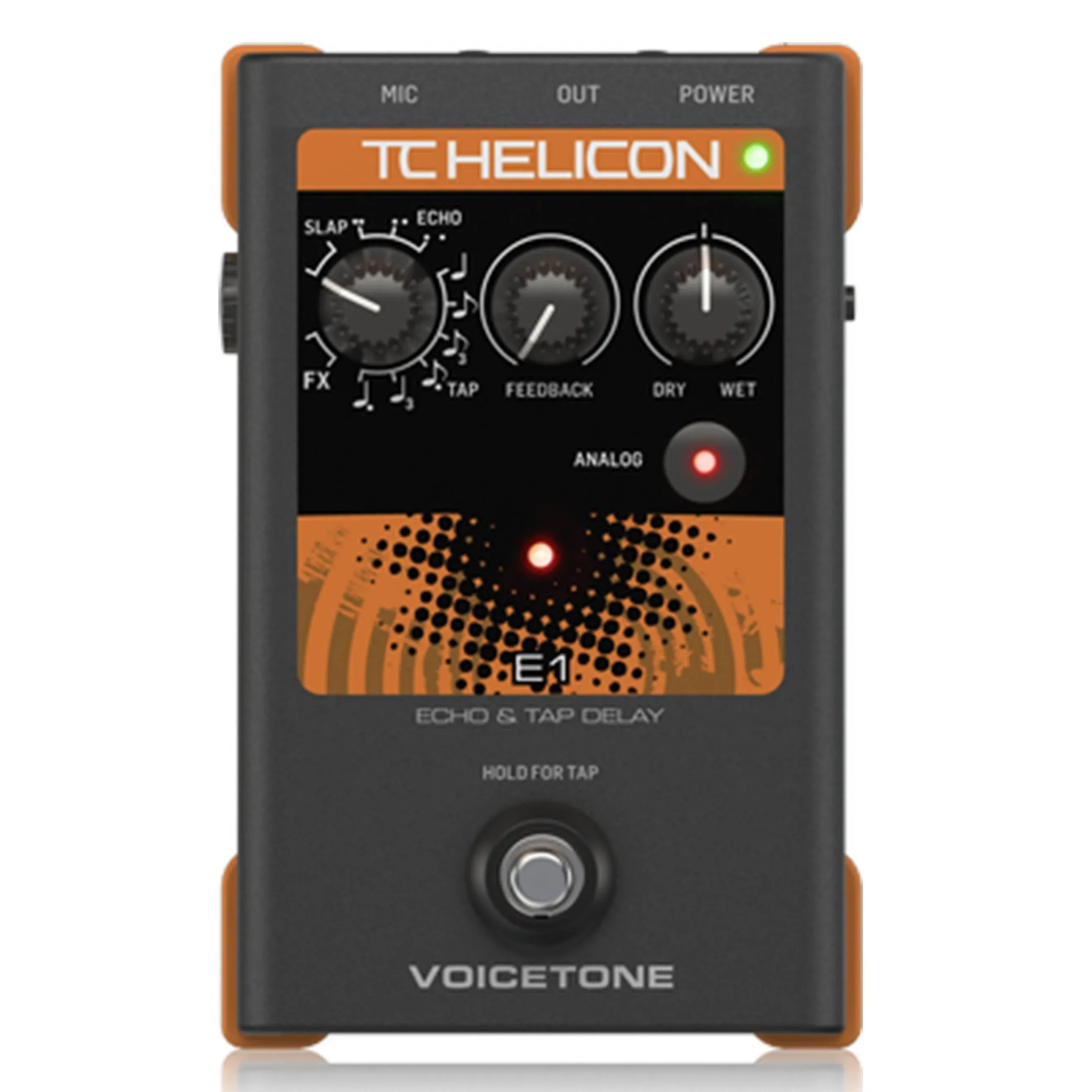 TC Helicon Voicetone E1 Echo & Tap Delay Vocal Effect Pedal