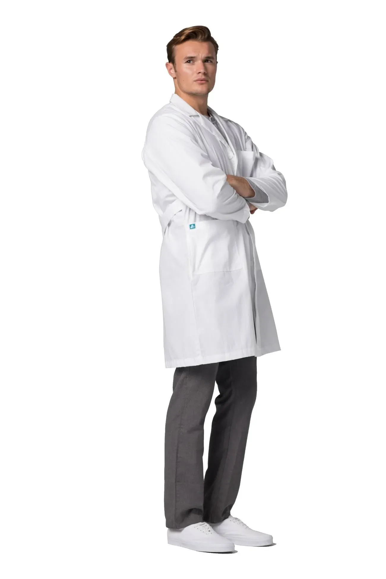 39” unisex Lab Coat with Inner Pockets- 803 42 / White