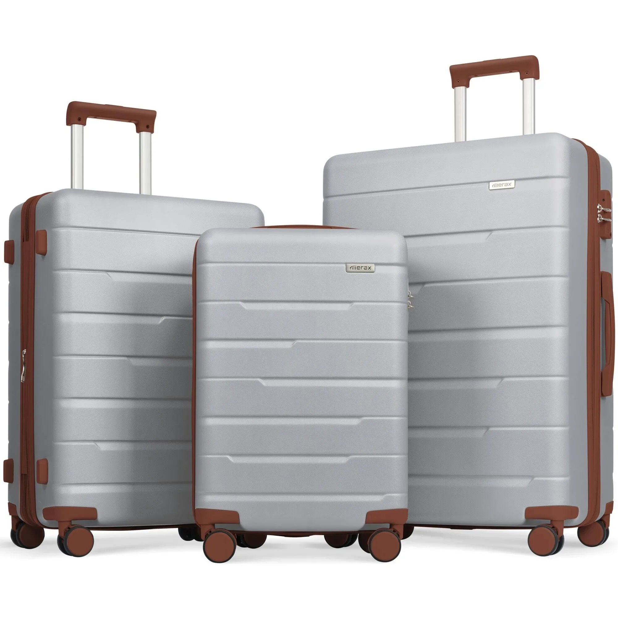 Luggage Sets 3 Piece Suitcase Set 20/24/28,Carry on Luggage Airline Approved,Hard ...