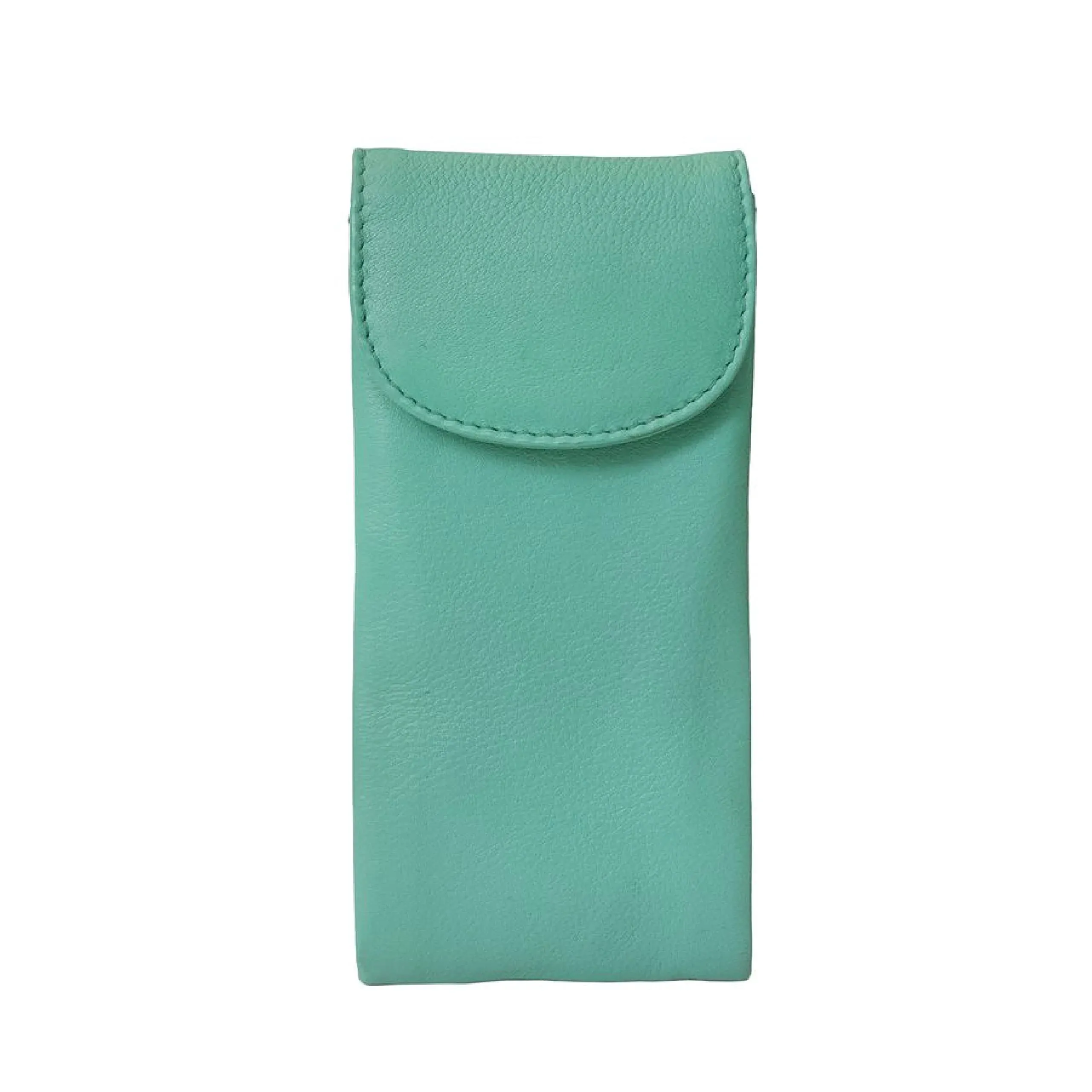 Ili New York 6470 Leather Double Eyeglass Holder Turquoise