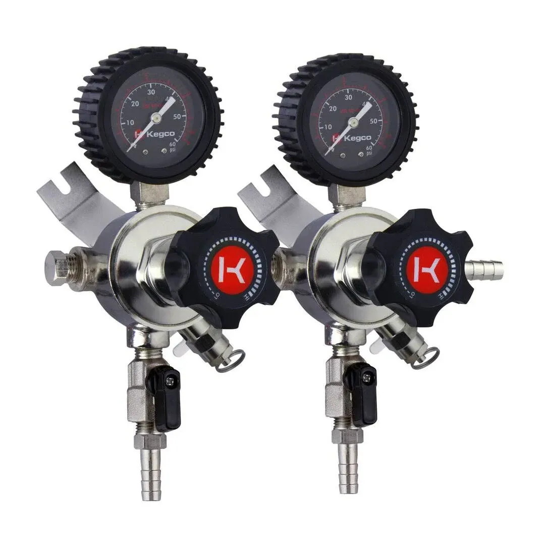 Kegco 3PLHU5S-2 Secondary Regulator, Two Product, Chrome