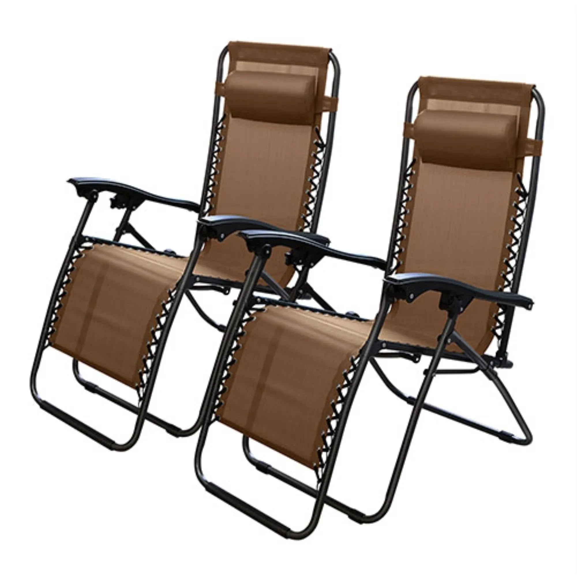 Best Choice Products Set of 2 Zero Gravity Lounge Chair Recliners for Patio, Pool w/ Cup Holder Tray