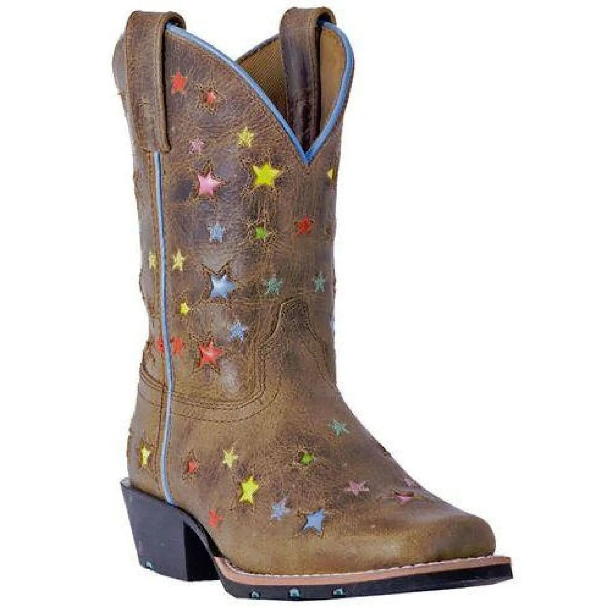 Dan Post Boots Starlett Square Toe Cowboy  Youth Girls Brown Casual Boots DPC395