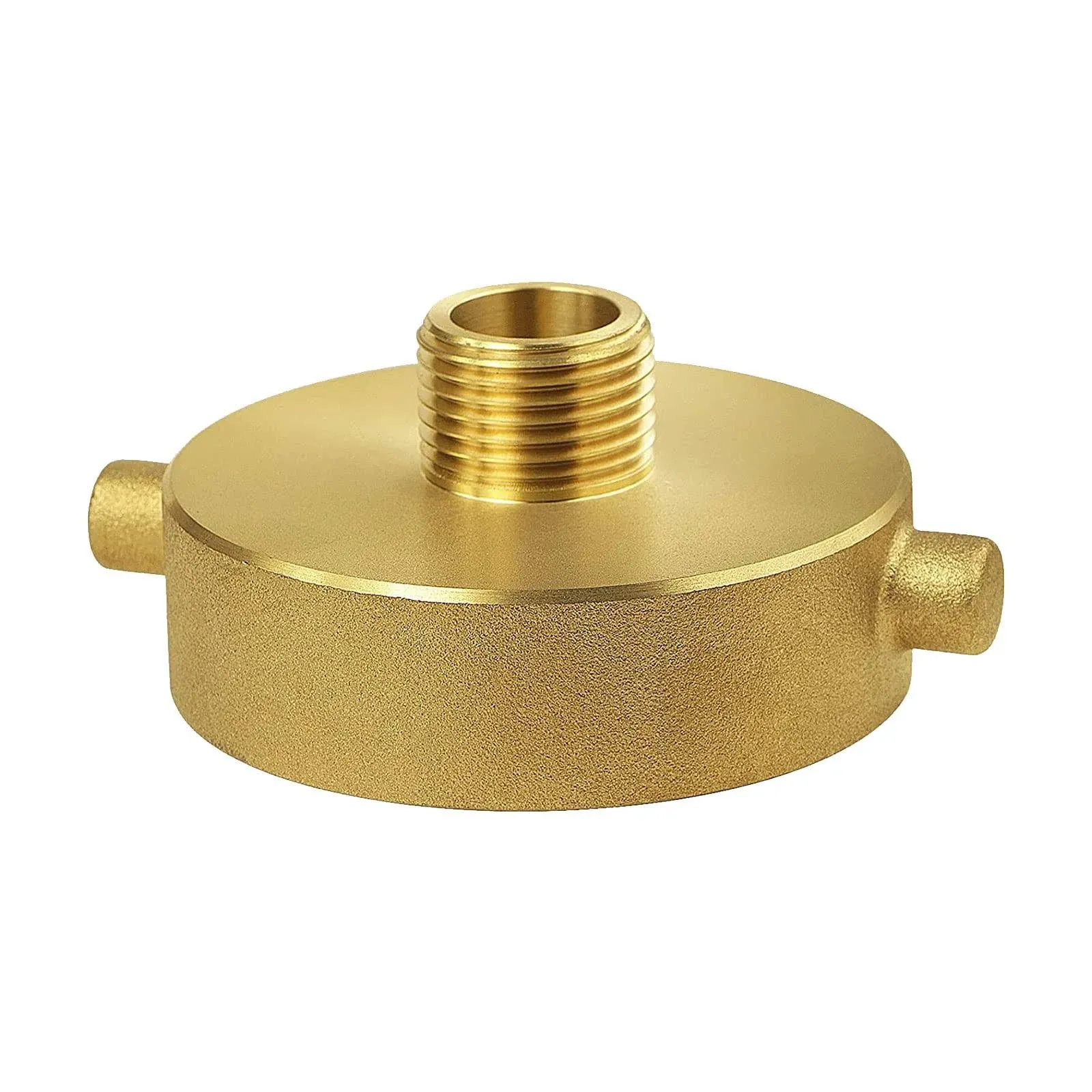 Brass Fire Hydrant Adapter 2-1/2" NST (NH) Female x 3/4" GHT Male Garden Hose Brass Fire Equipment - Fire Hydrant Hose Adapter with Pin Lug Fit for Fire Hydrants, Hoses, Pipes