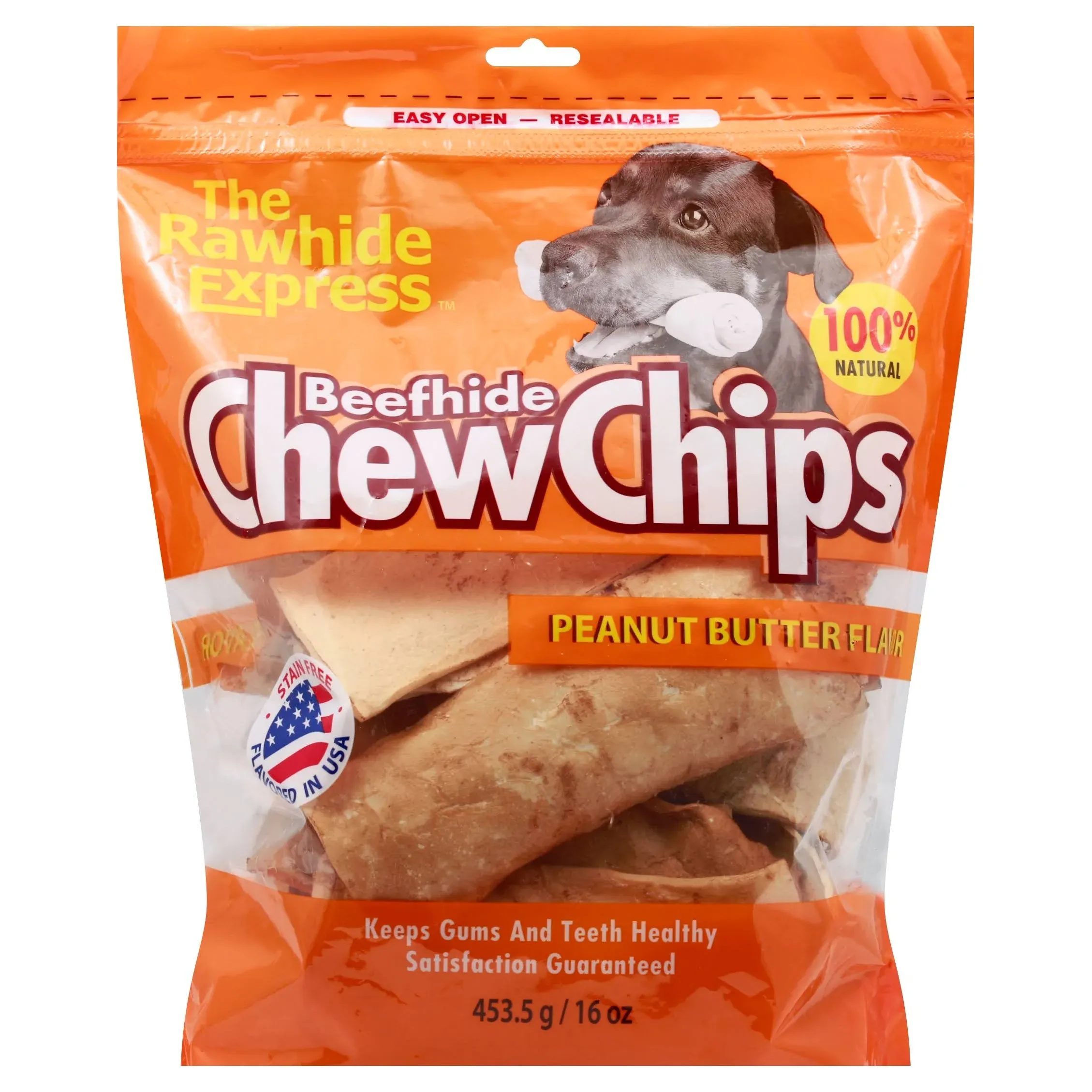 The Rawhide Express Pizza Flavored Strips Chips Dog Chew 1-Pound