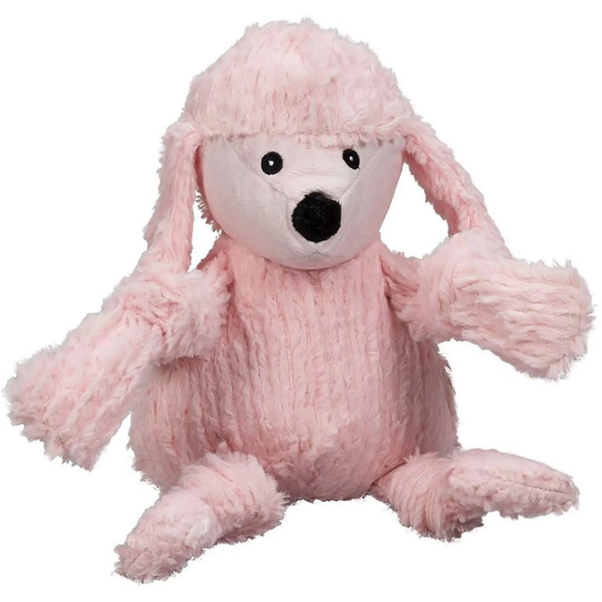 HuggleHounds Knotties Plush Dog Toy- Squeaky Interactive Puppy Toys- Soft Yet Tough, Reinforced, Durable Stuffed Pet Plush Toy for All Breeds and Ages- for Small and Medium Dogs- Small Poodle