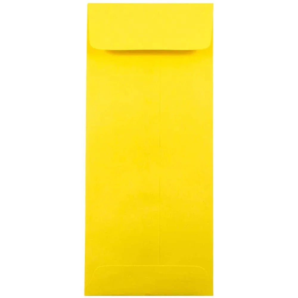 JAM Paper #11 Policy Business Colored Envelopes, 4.5 x 10.375, Yellow Recycled, 50/Pack (3156393I)