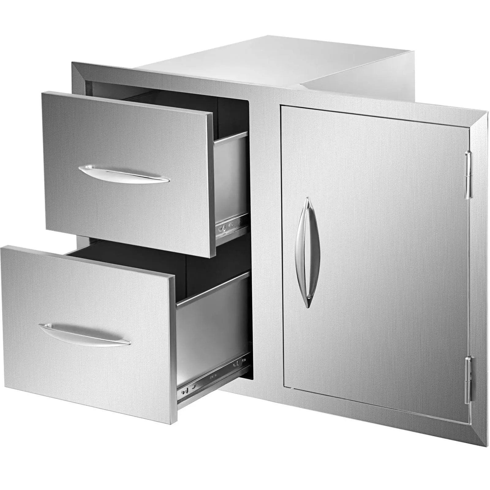 Door Drawer Combo with Towel Rack 33 x 22 Modern Frame Walled Doors BBQ Island