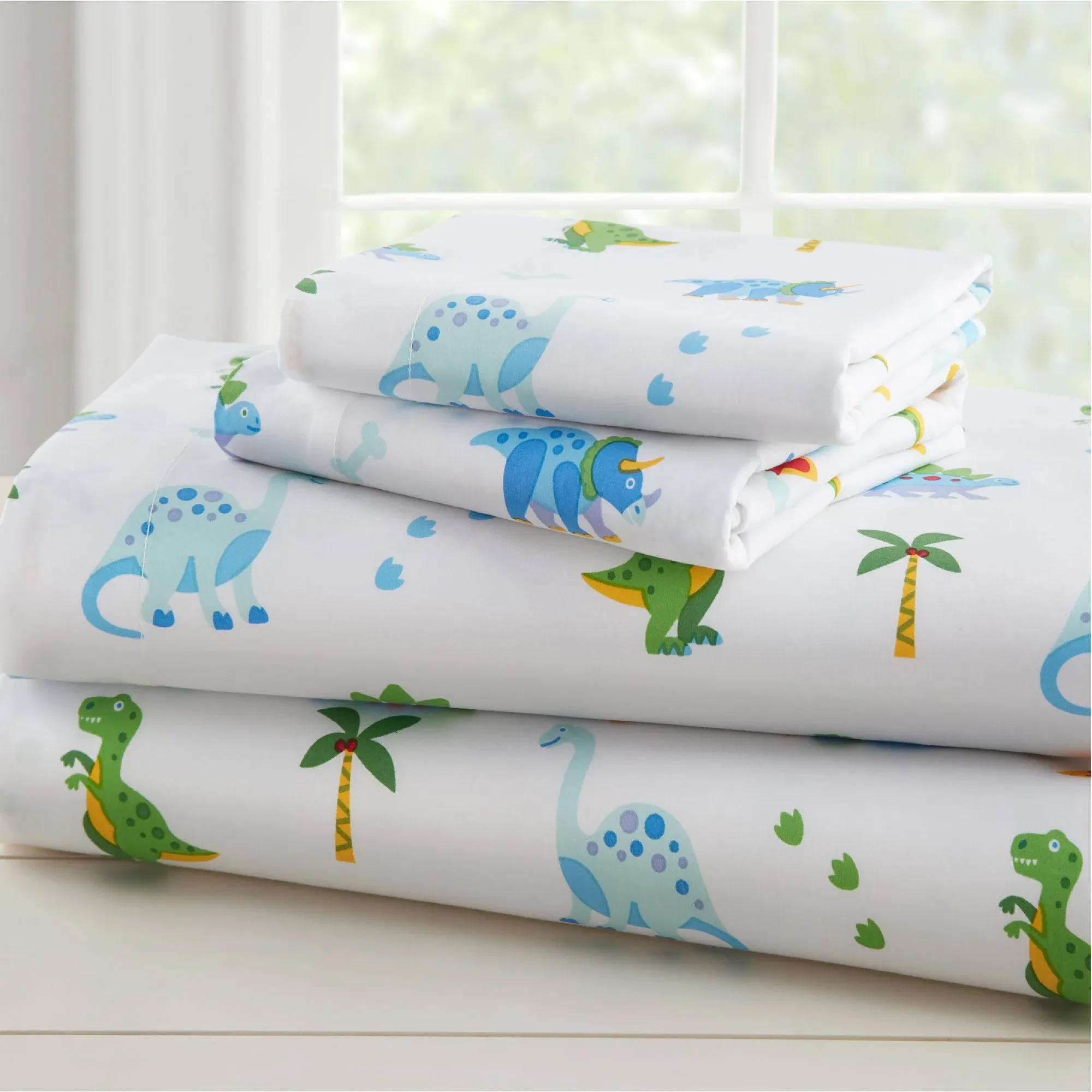 Dinosaur Land 100% Cotton Sheet Set - Twin