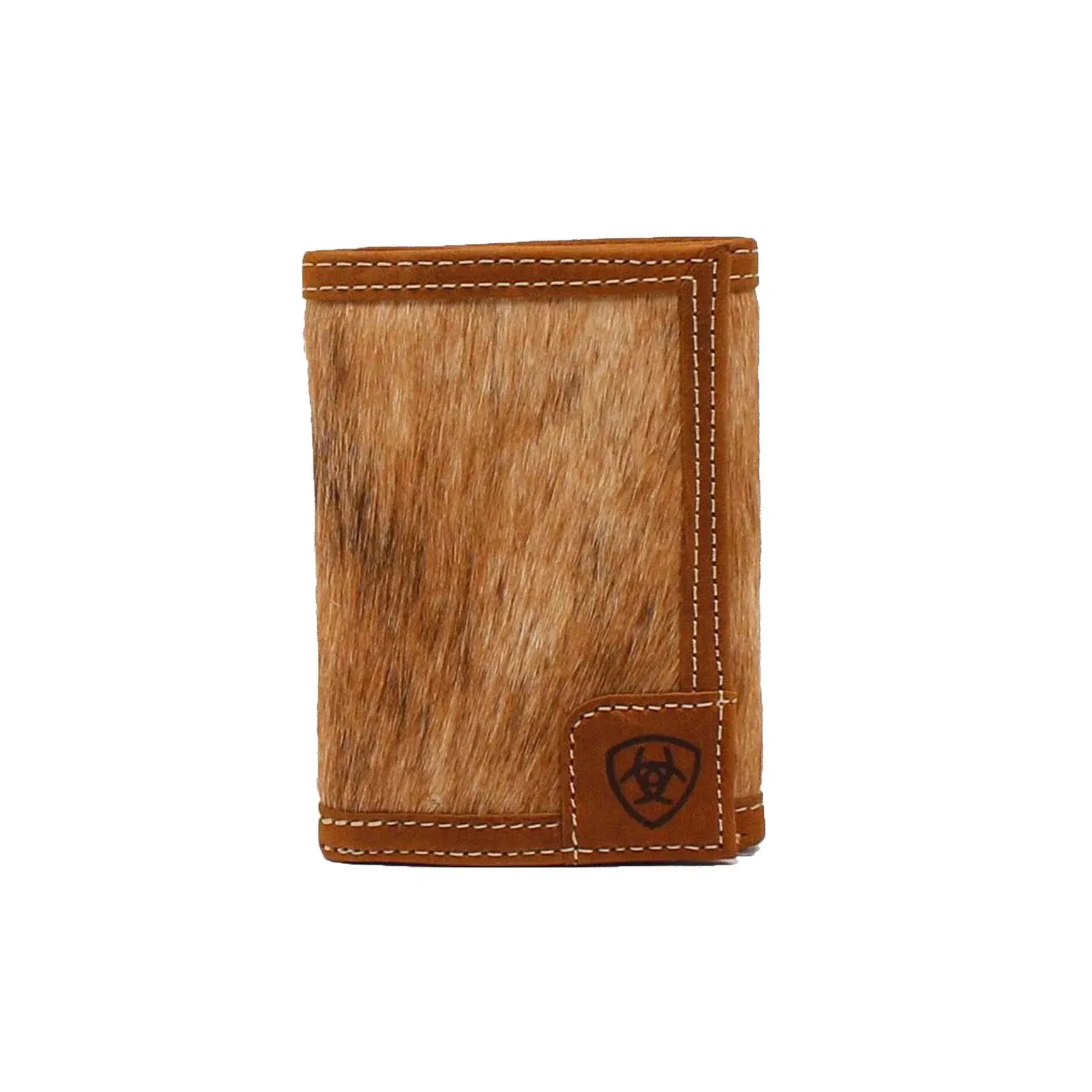 Ariat Trifold Wallet Brown w Calf Hair - A3544044