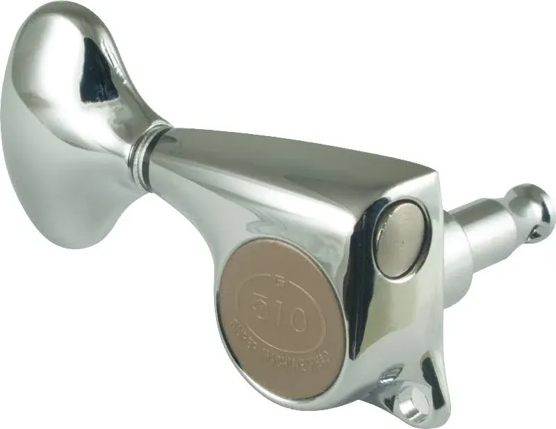 Gotoh Midsize Chrome 510 Tuners with Metal Knobs (3 per Side)