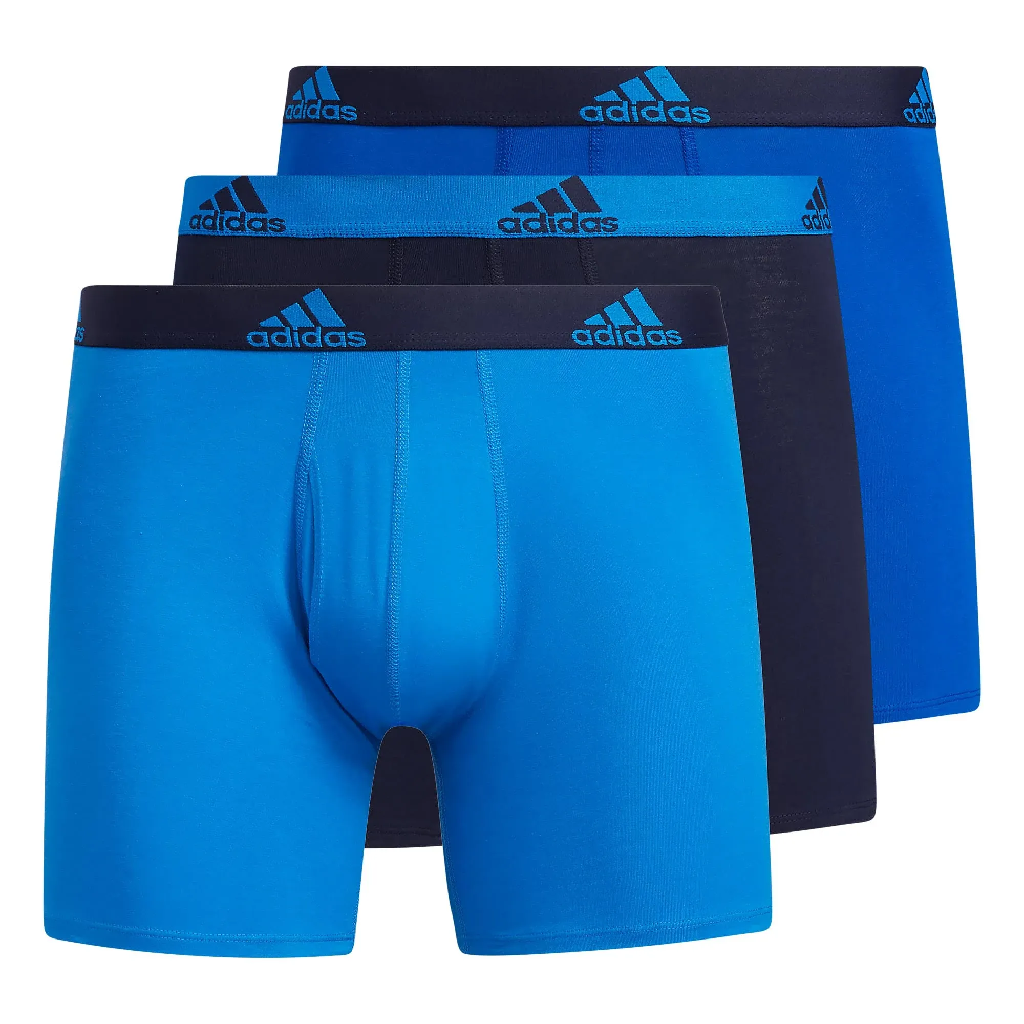 Adidas Performance Stretch Cotton Boxer Briefs Underwear 3-Pack Men&#039;s Size XL