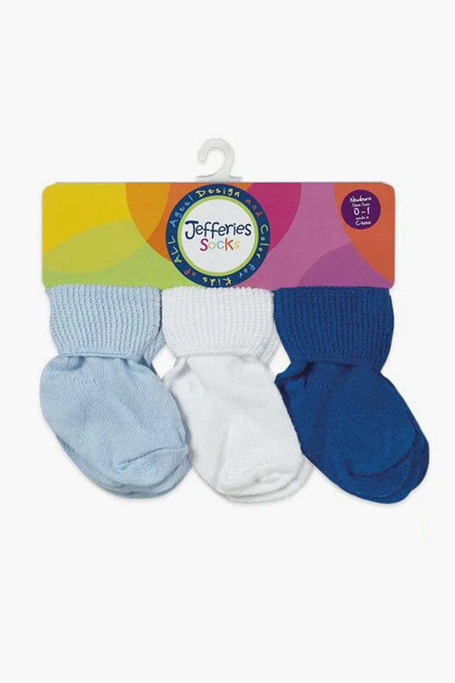 Jefferies Socks Baby Boys' Newborn Turn Cuff Bootie 6 Pair Pack