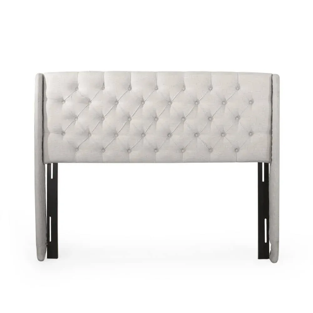 GDF Studio Allen Wingback Queen/Full Tufted Fabric Headboard