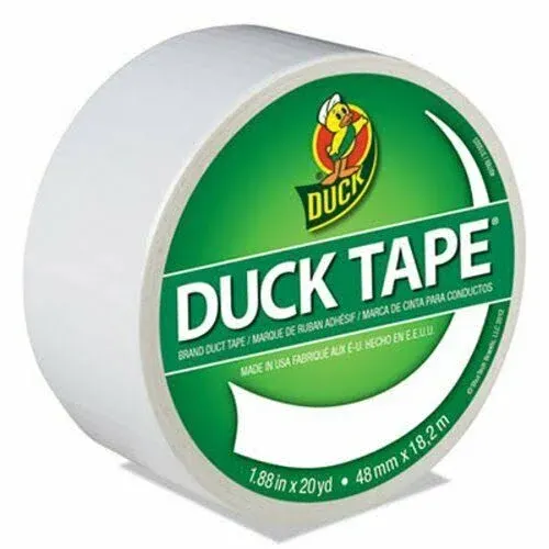 Duck Colored Duct Tape, 3" Core, 1.88" x 20 yds, White 1265015