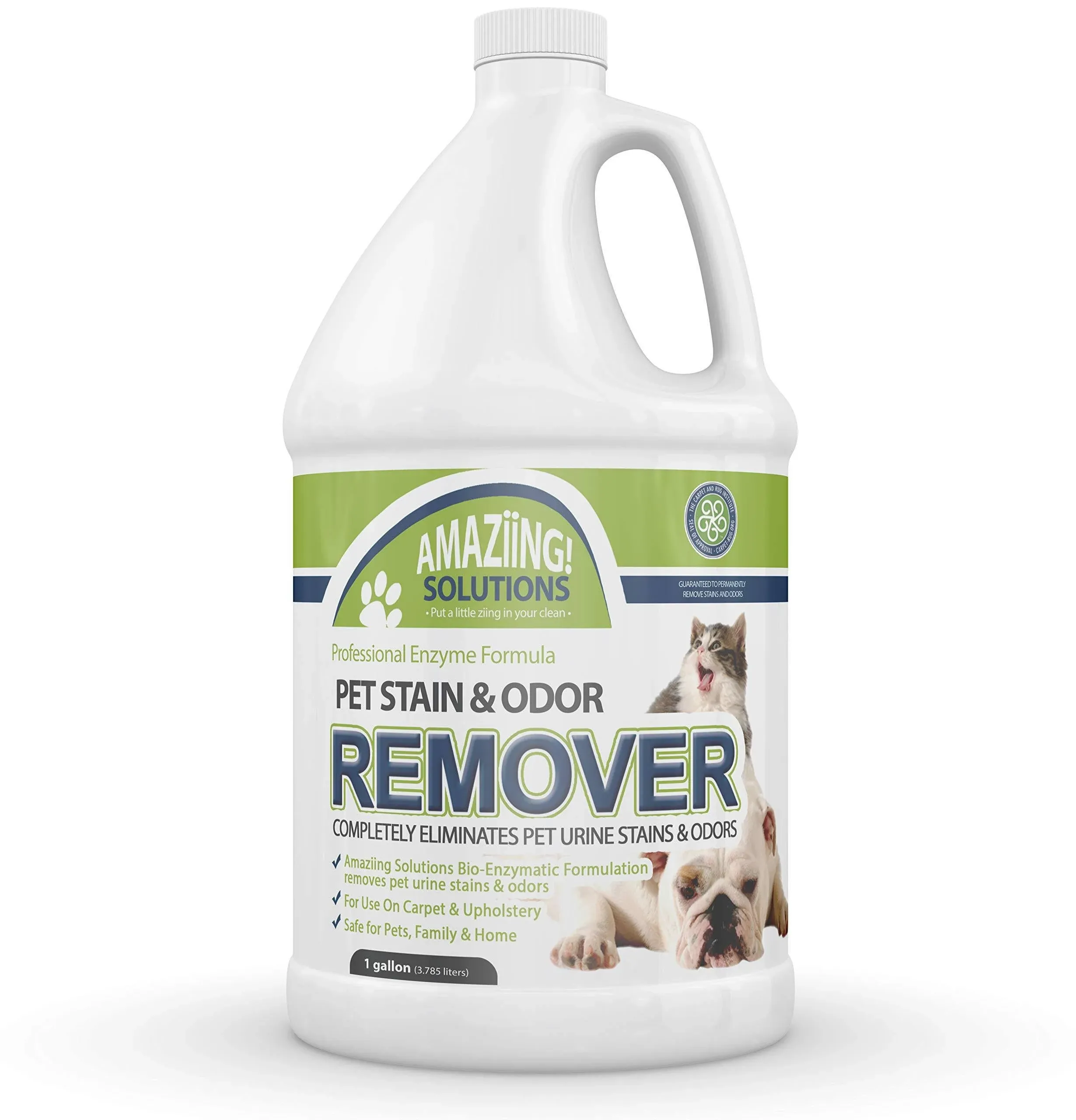 Pet Stain and Odor Remover - Enzyme Cleaner, Pet Urine Odor Eliminator Refill - Floor & Carpet Cleaner, Pet Deodorizers For Home, Fabric Freshener W/Fresh, Clean Scent, 1 Gallon