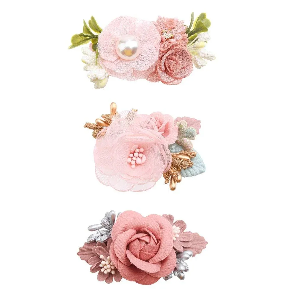 Flower Hair Clips Set for Baby Girl Lightweight Floral Hair Bow Accessories w...