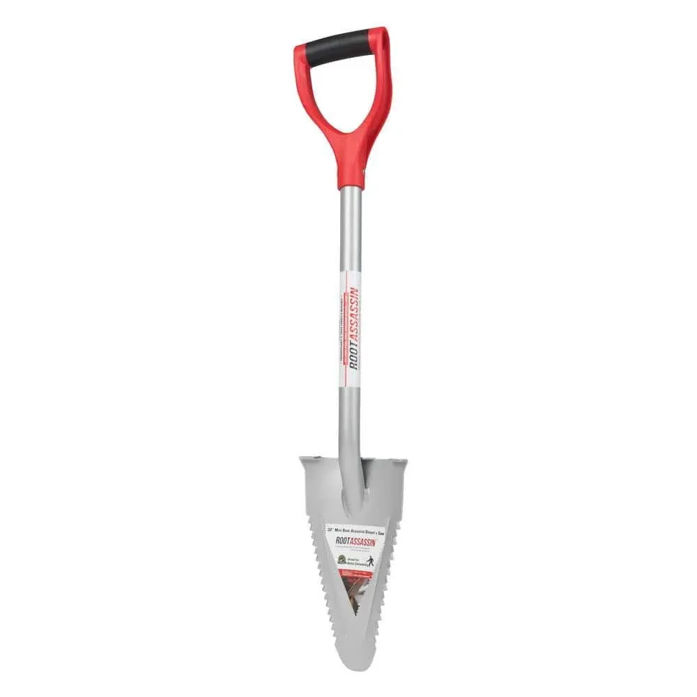 RA-002-21 32" Serrated Root Cutting Garden Shovel