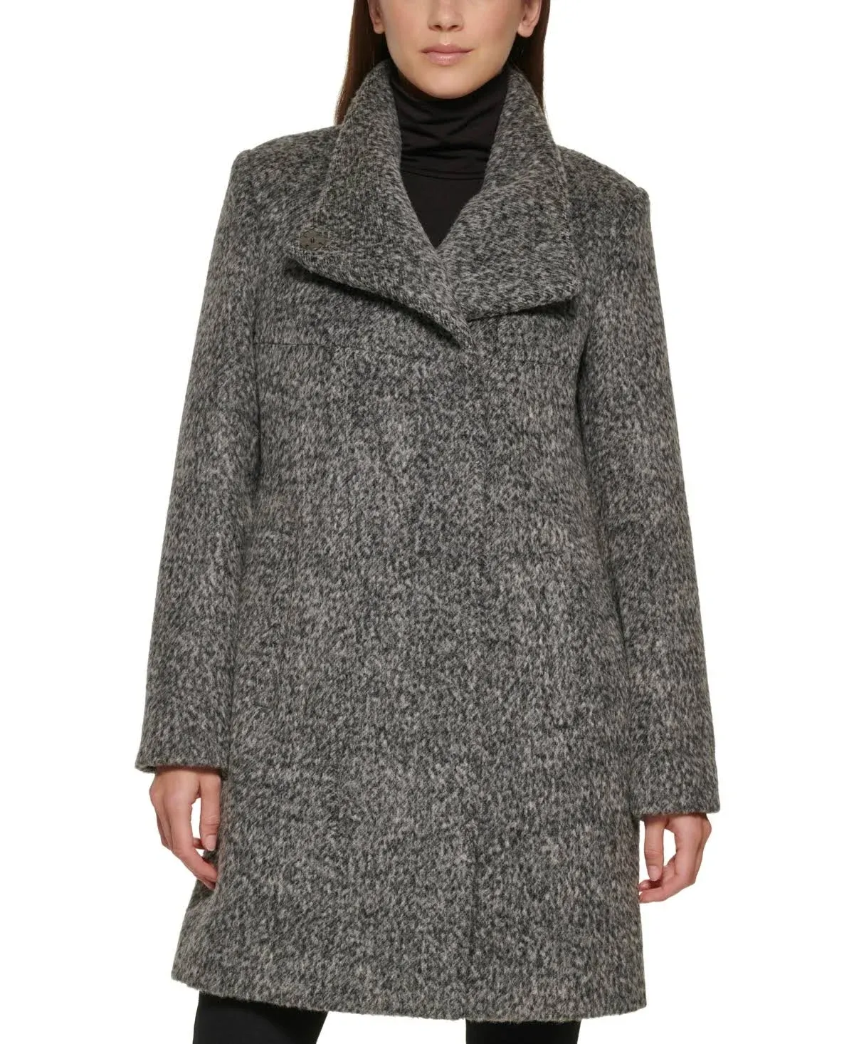 Kenneth Cole Women's Wool Blend Coat - Charcoal - Size Xs