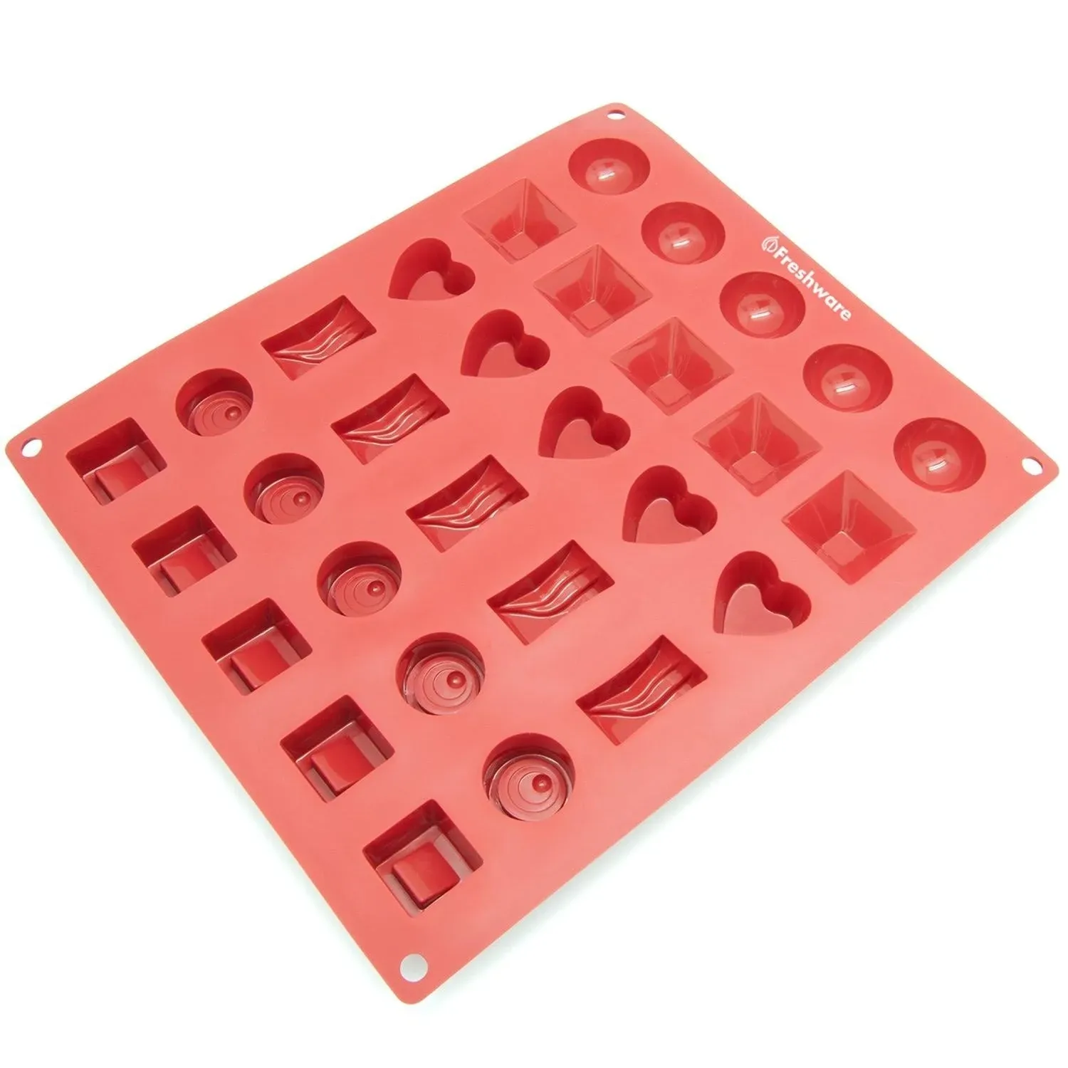 Freshware 24-Cavity Silicone Multi-Shape Candy Mold - Candy And Chocolate Molds - by Freshware | Houzz