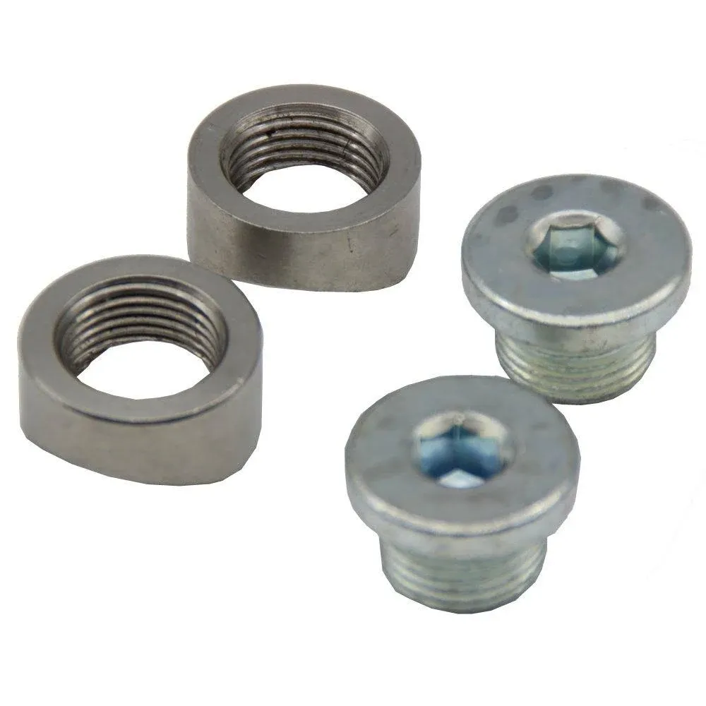 Ledaut M18X1.5 Bung and Plug Notched Style Bung and Plug (2 Bungs/ 2 Plugs) Notched Style Fitting Bungs M18X1.5