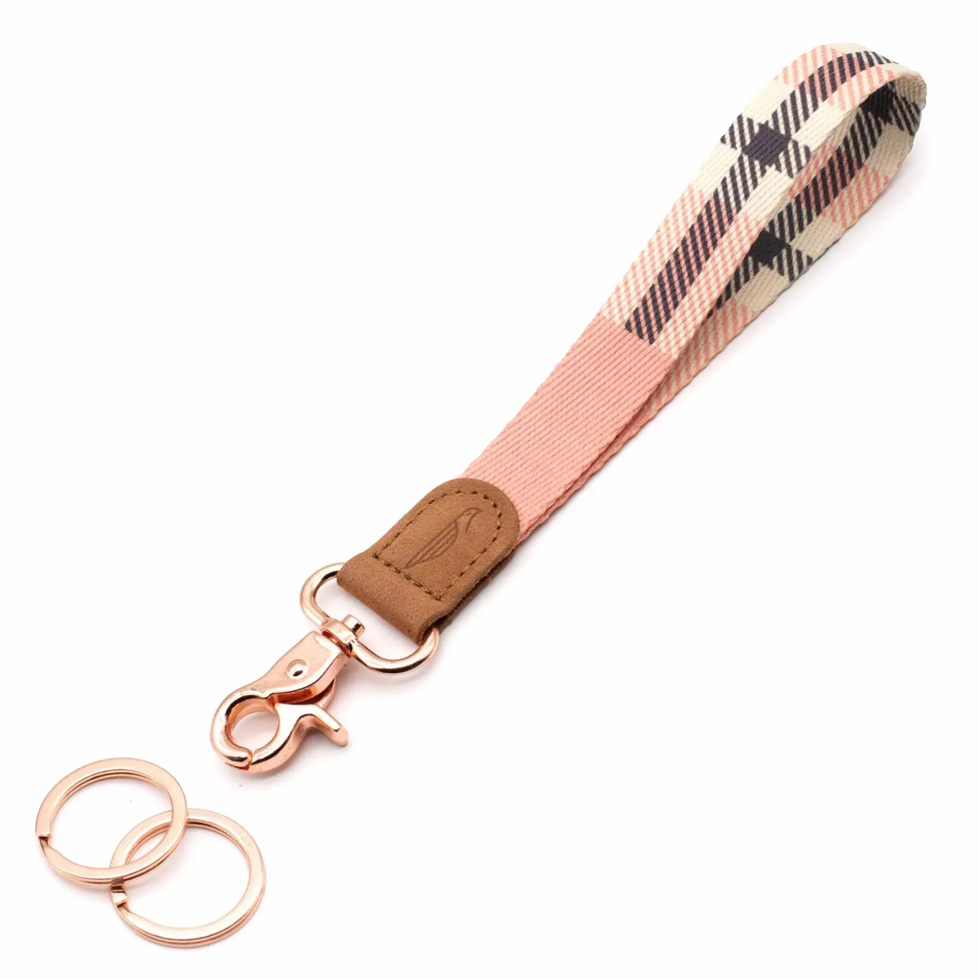 Pink Plaid | Wrist Lanyard for Keys | Pockt