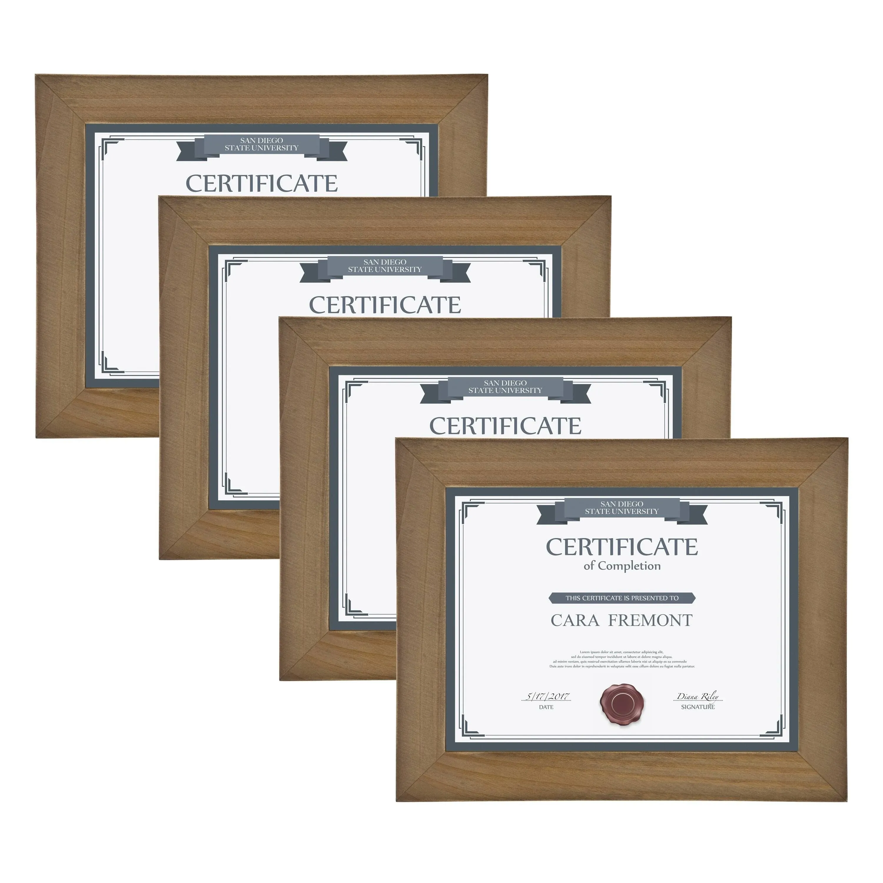 Museum Wood Picture Frame, Set of 4