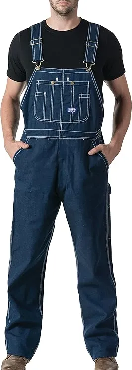 Walls Men&#039;s Big Smith Rigid Bib Overall 34W x 30L, Denim 