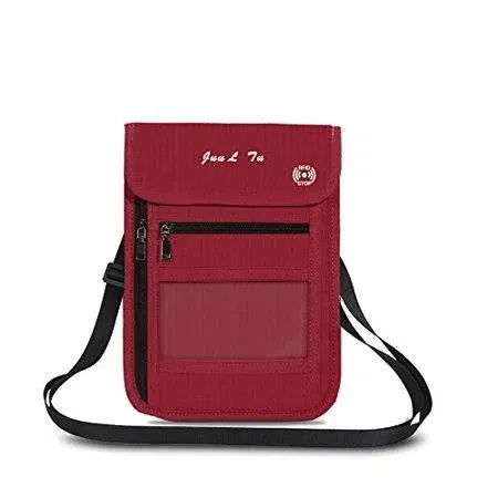 Neck Pouch Passport Holder with RFID Waterproof Multifunctiona<wbr/>l Document Orga...