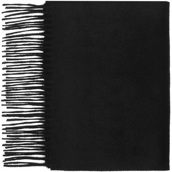 Lona Scott 100% Cashmere Scarf, Plain Scarf, Black