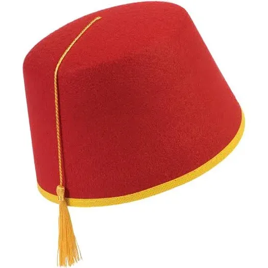 Bye Bye Birdie Felt Red Fez Adult Costume Hat