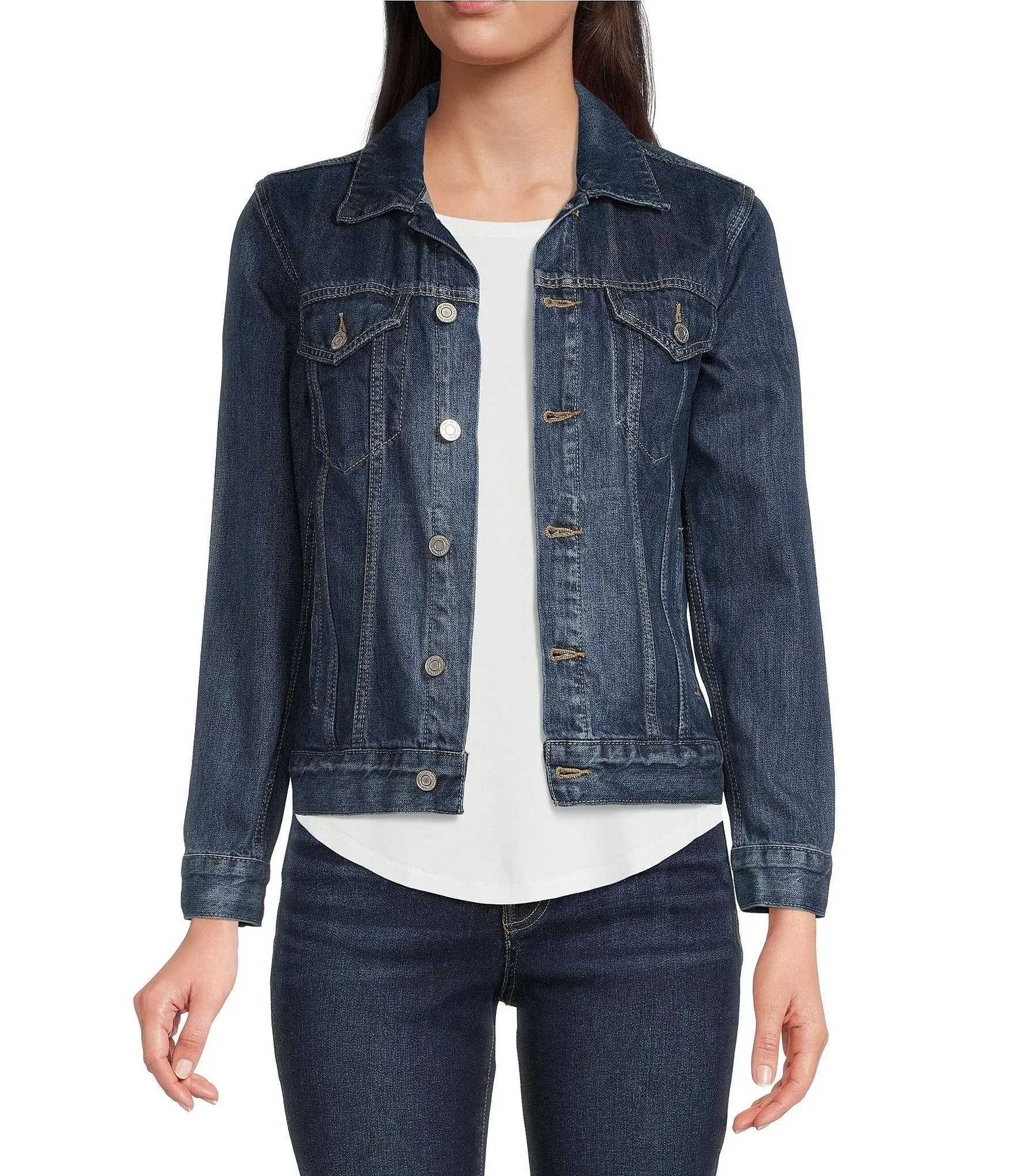 Lucky Brand Cotton Denim Trucker Jacket, Presidio, Xs