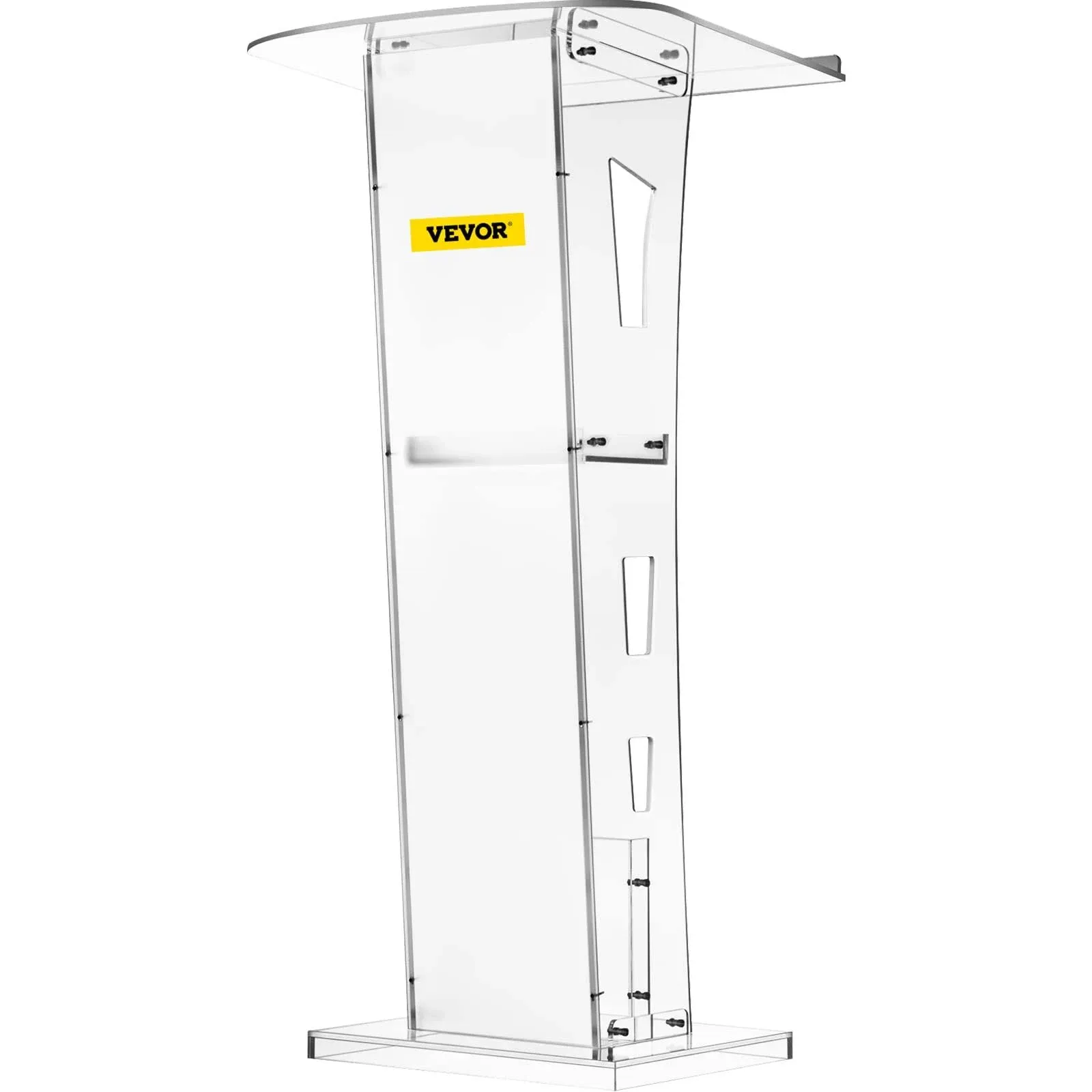 Acrylic Podium 45" Tall Plexiglass Podium 26.8"x15" Table Acrylic Pulpits for Churches with 8 mm Thick Acrylic Board Acrylic Podiums and Lecterns Design for Lecture Recital Speech & Presentation