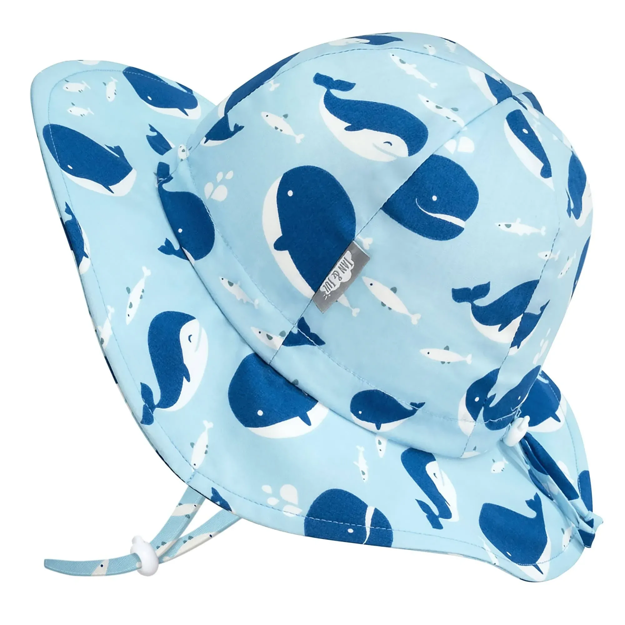 Blue Whale Cotton Floppy Hat