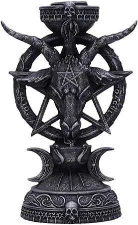 Nemesis Now Light of Baphomet Candle Holder 15.5cm, Black