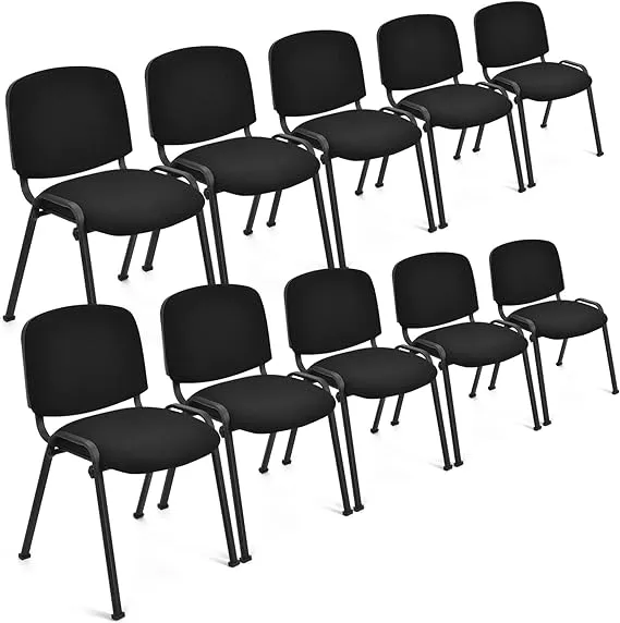 Giantex Conference Room Chairs, Stackable Office Guest Chairs w/Upholstered Back ...