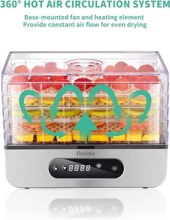 Food Dehydrator Machine, Compact Dehydrators for Food and Jerky, Fruits, Veggies