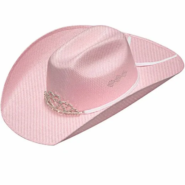 "M&F Double S Girls' Pink Sancho Hat With Tiara"