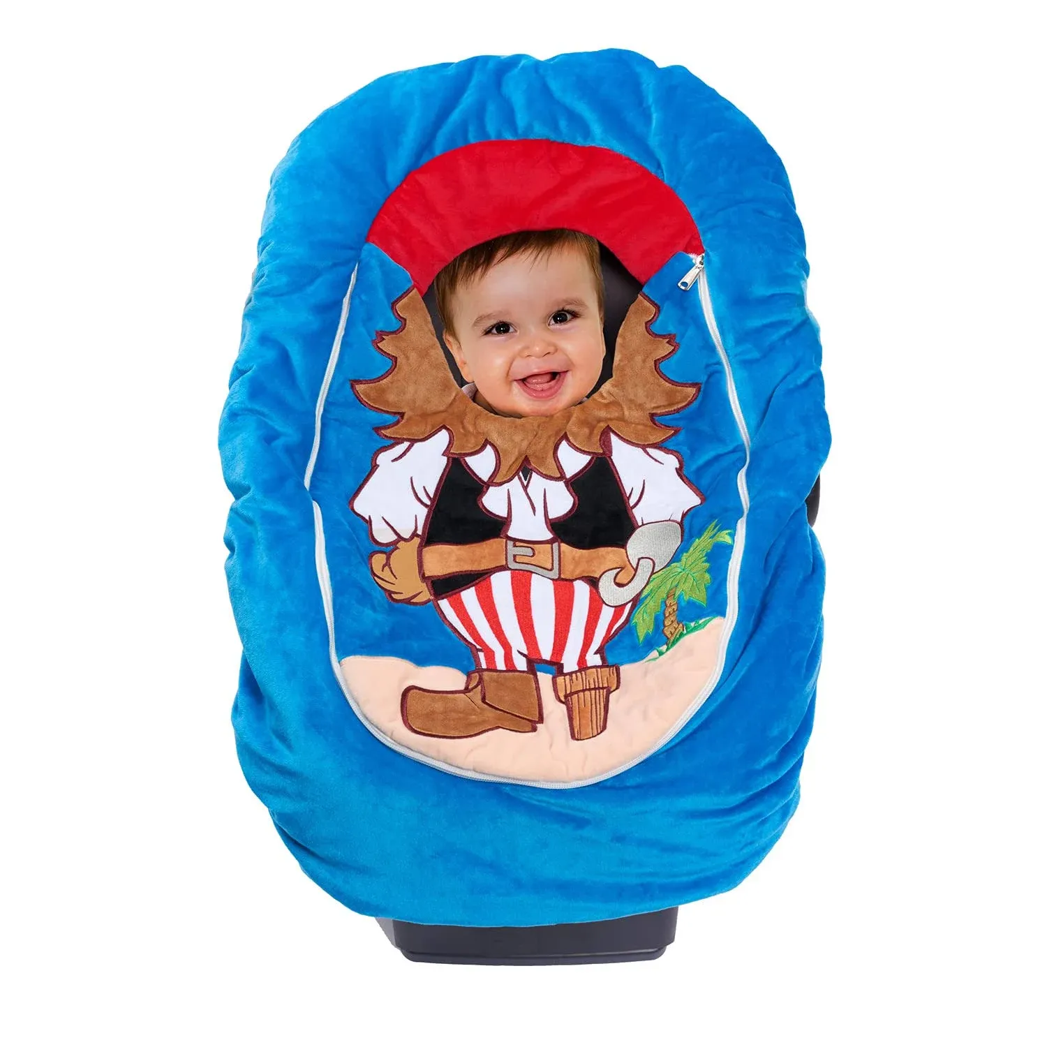 Car Seat Cuties Pirate. Plush Baby/Infant Car Seat Cover, plush car seat cover