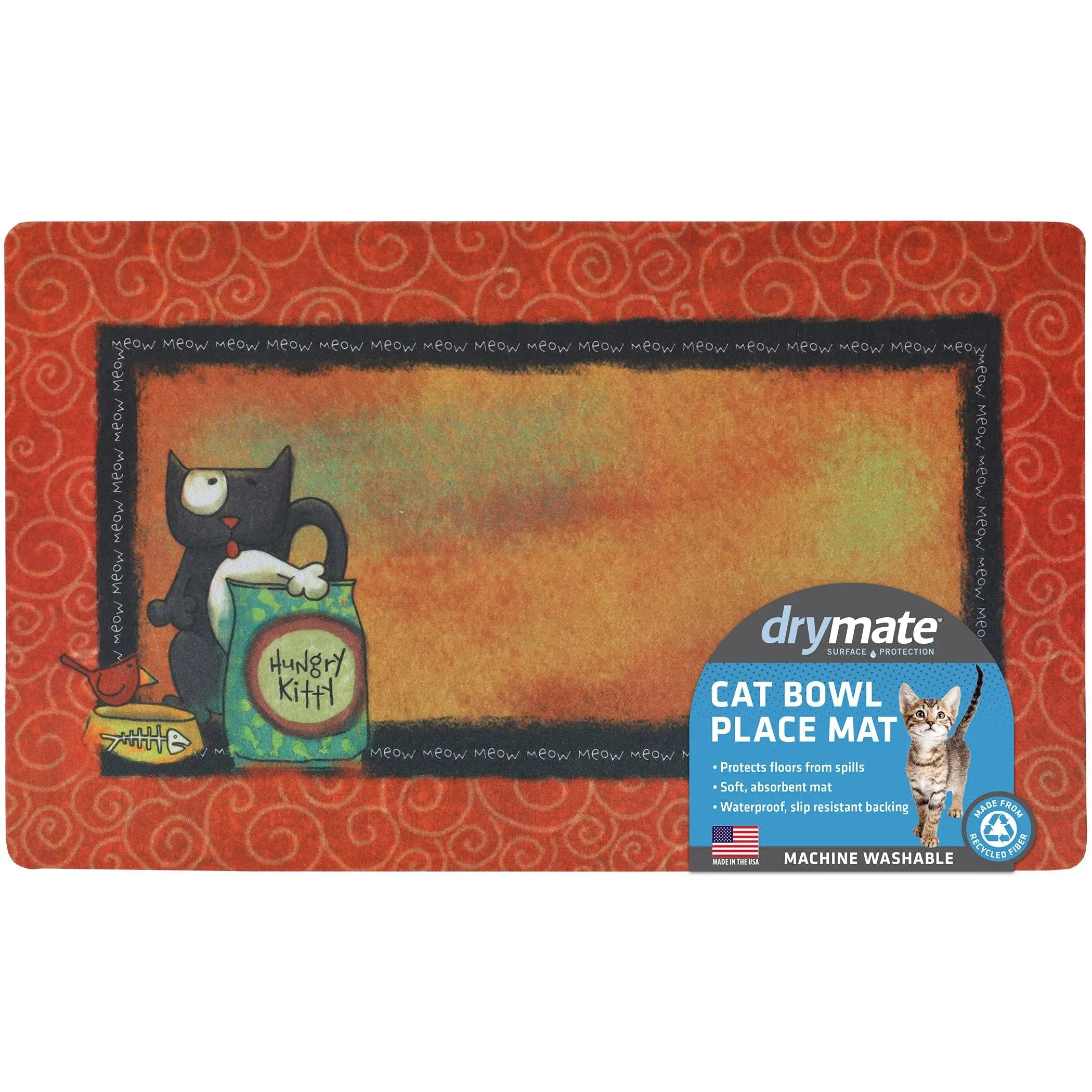 Drymate Hungry Kitty Cat Bowl Place Mat